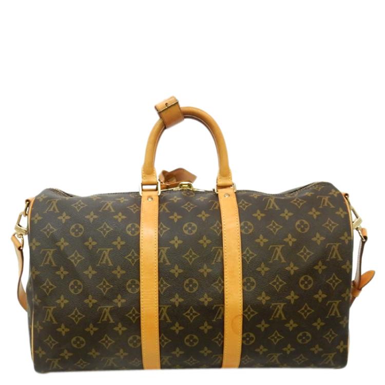 Pre Owned Louis Vuitton Monogram Canvas Keepall Bandouliere 45