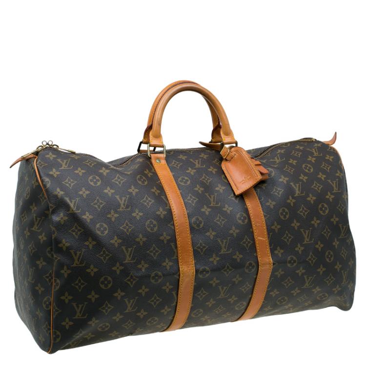 Pre Owned Louis Vuitton Monogram Canvas Keepall 55