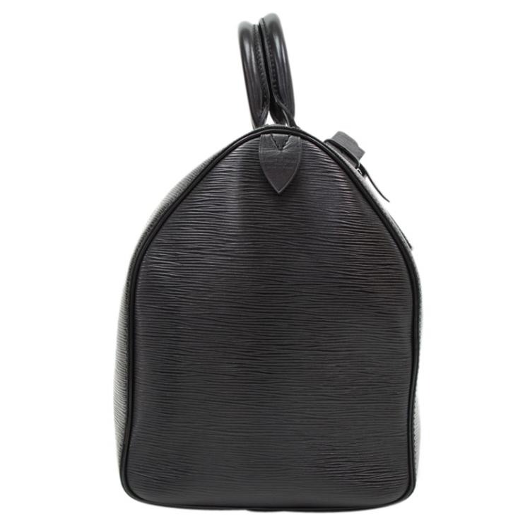 Pre Owned Louis Vuitton Black Epi Leather Keepall 45
