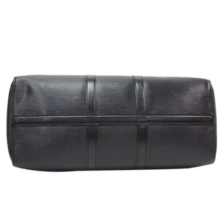Pre Owned Louis Vuitton Black Epi Leather Keepall 45
