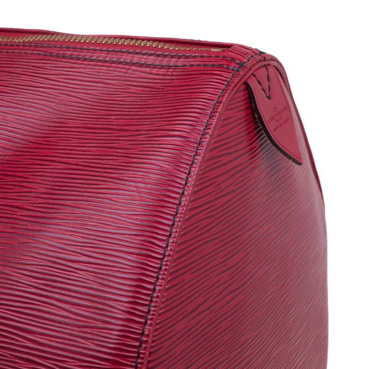 Pre Owned Louis Vuitton Red Epi Leather Keepall 50