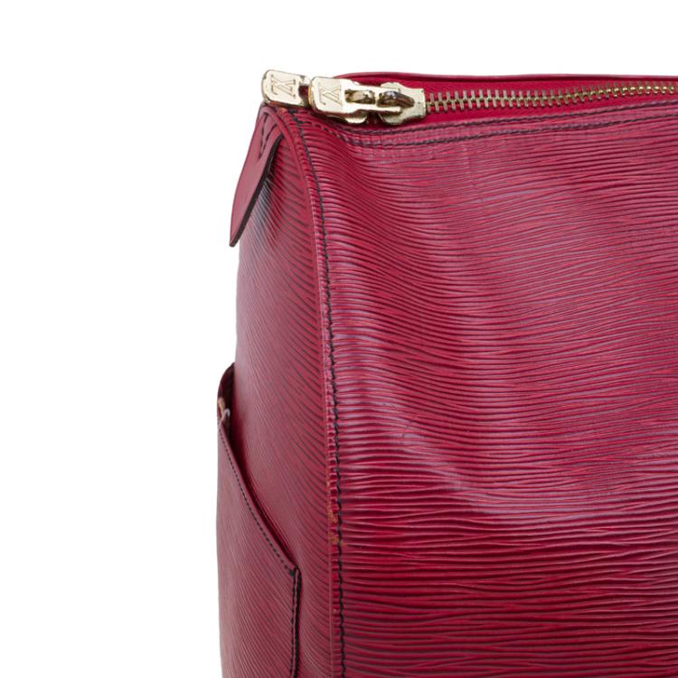 Pre Owned Louis Vuitton Red Epi Leather Keepall 50