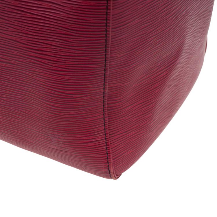 Pre Owned Louis Vuitton Red Epi Leather Keepall 50