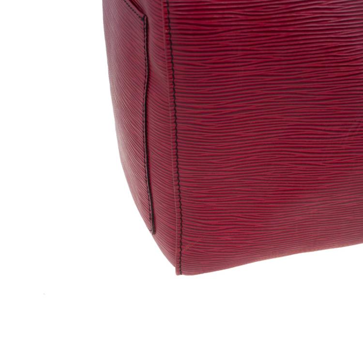 Pre Owned Louis Vuitton Red Epi Leather Keepall 50