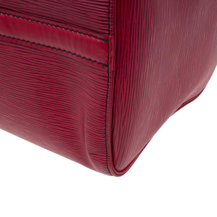Pre Owned Louis Vuitton Red Epi Leather Keepall 50