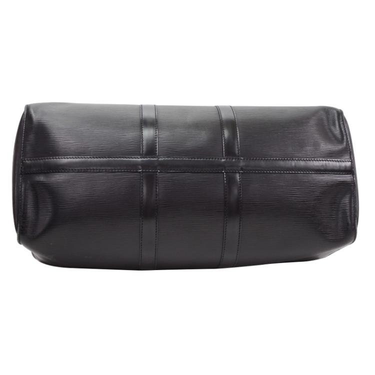 Pre Owned Louis Vuitton Black Epi Leather Keepall 45
