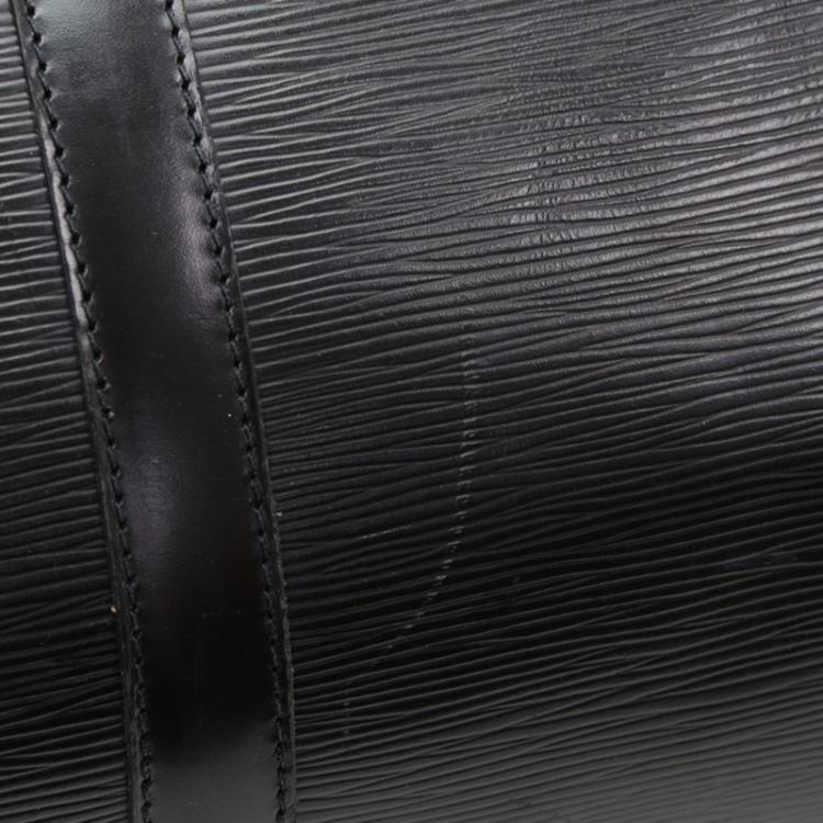 Pre Owned Louis Vuitton Black Epi Leather Keepall 45