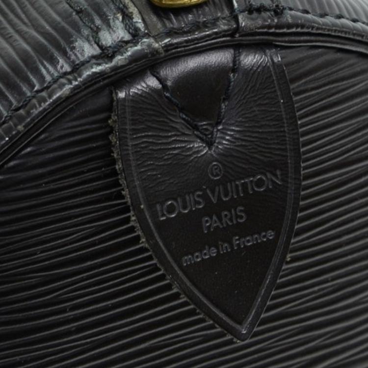 Pre Owned Louis Vuitton Black Epi Leather Keepall 45