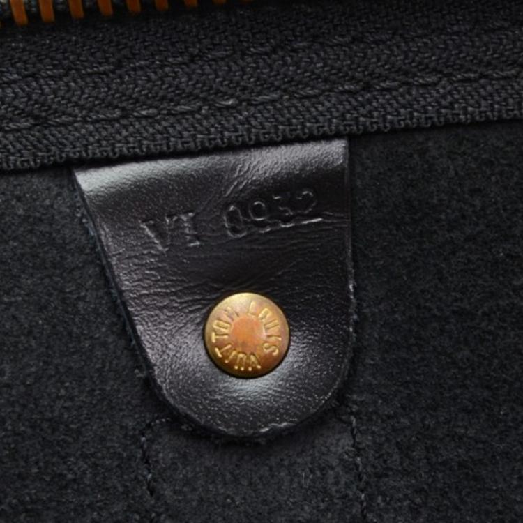 Pre Owned Louis Vuitton Black Epi Leather Keepall 45