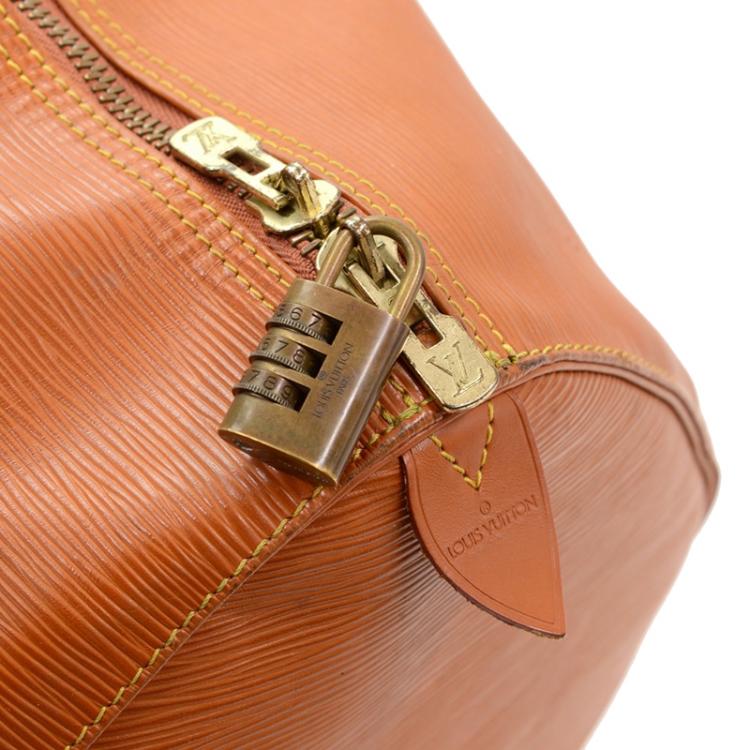 Pre Owned Louis Vuitton Cipango Gold Epi Leather Keepall 55