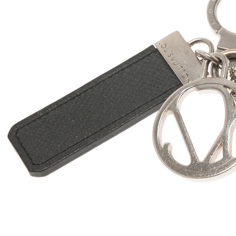 Pre Owned Louis Vuitton Black Taiga Leather LV Club Bag Charm