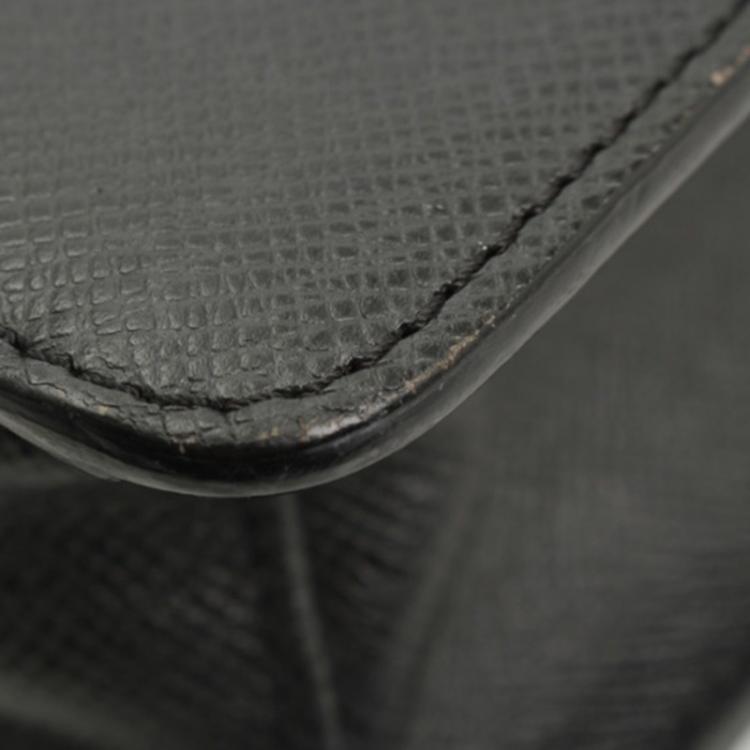 Pre Owned Louis Vuitton Black Taiga Leather Serviette Kourad Briefcase