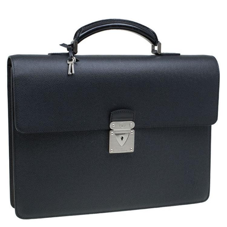 Pre Owned Louis Vuitton Black Taiga Leather Robusto 1 Compartment Briefcase