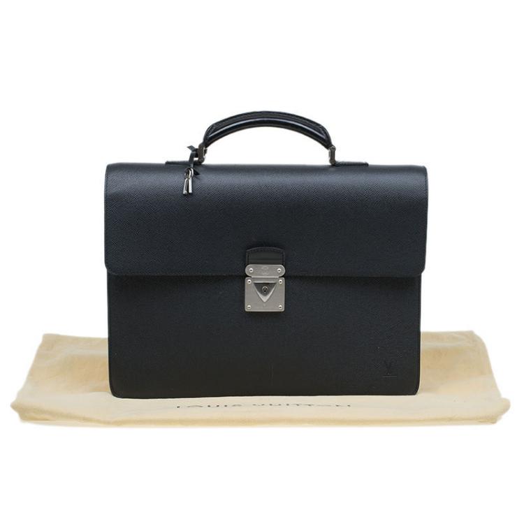 Pre Owned Louis Vuitton Black Taiga Leather Robusto 1 Compartment Briefcase