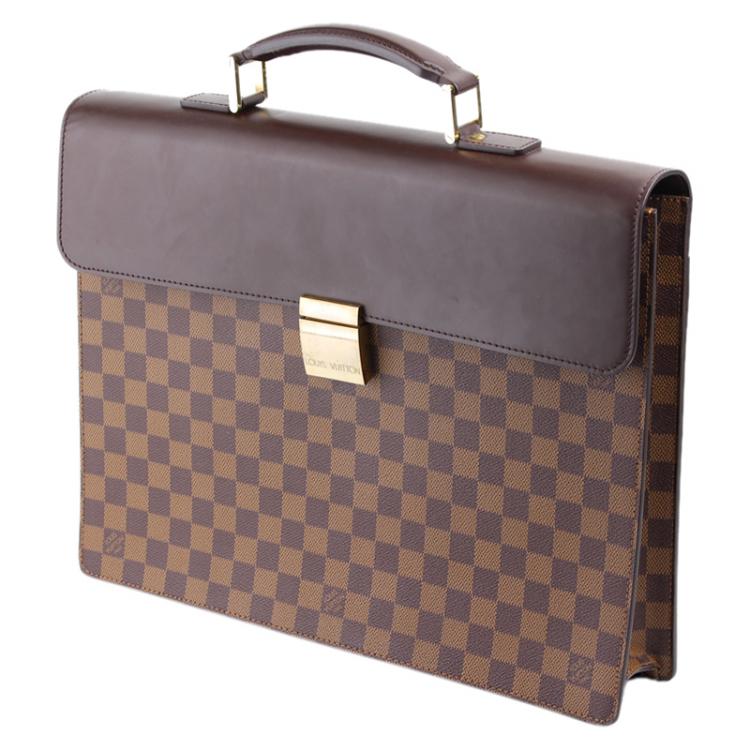 Pre Owned Louis Vuitton Damier Ebene Canvas Altona Briefcase GM

