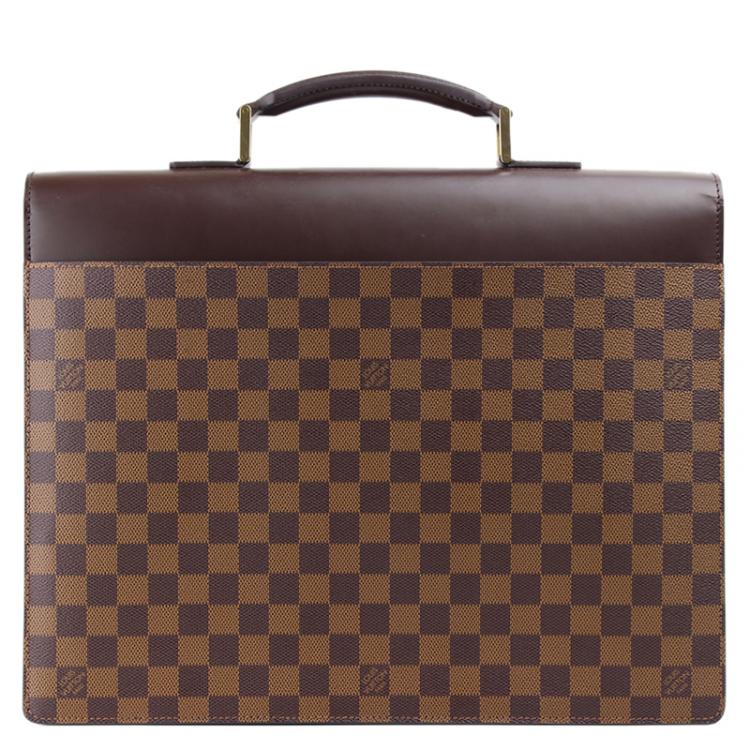 Pre Owned Louis Vuitton Damier Ebene Canvas Altona Briefcase GM
