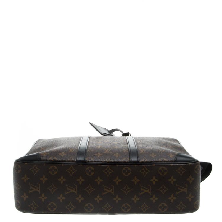Pre Owned Louis Vuitton Monogram Macassar Canvas Porte-Documents Voyage Suitcase