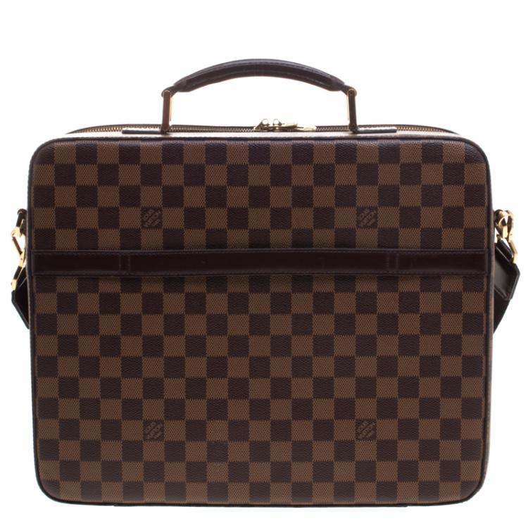 Pre Owned Louis Vuitton Damier Ebene Canvas Porte Ordinateur Sabana Bag