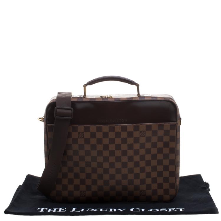 Pre Owned Louis Vuitton Damier Ebene Canvas Porte Ordinateur Sabana Bag