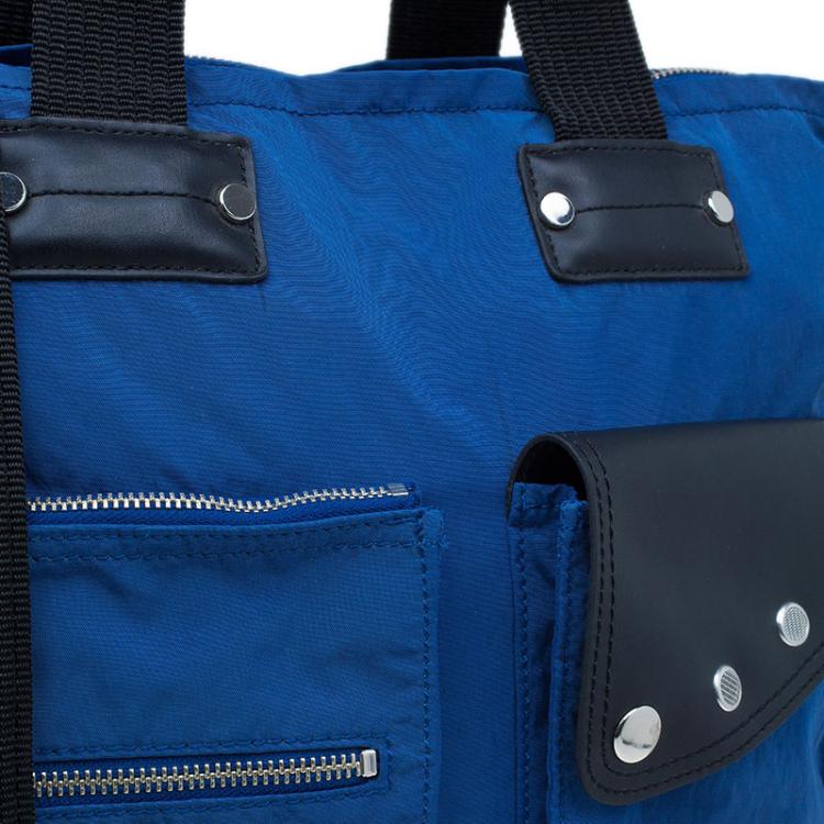 Pre Owned Marc by Marc Jacobs Blue Nylon Double Pocket Messenger Bag