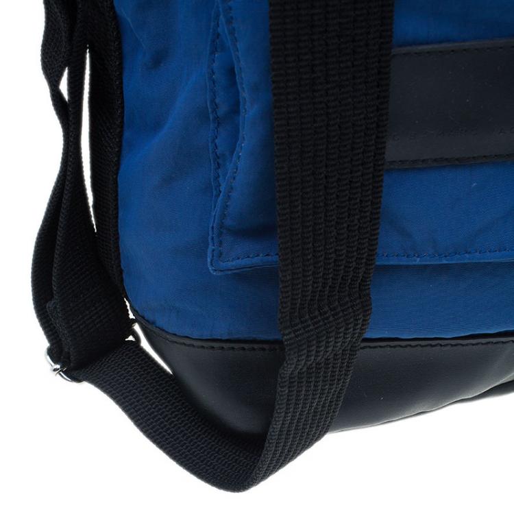 Pre Owned Marc by Marc Jacobs Blue Nylon Double Pocket Messenger Bag