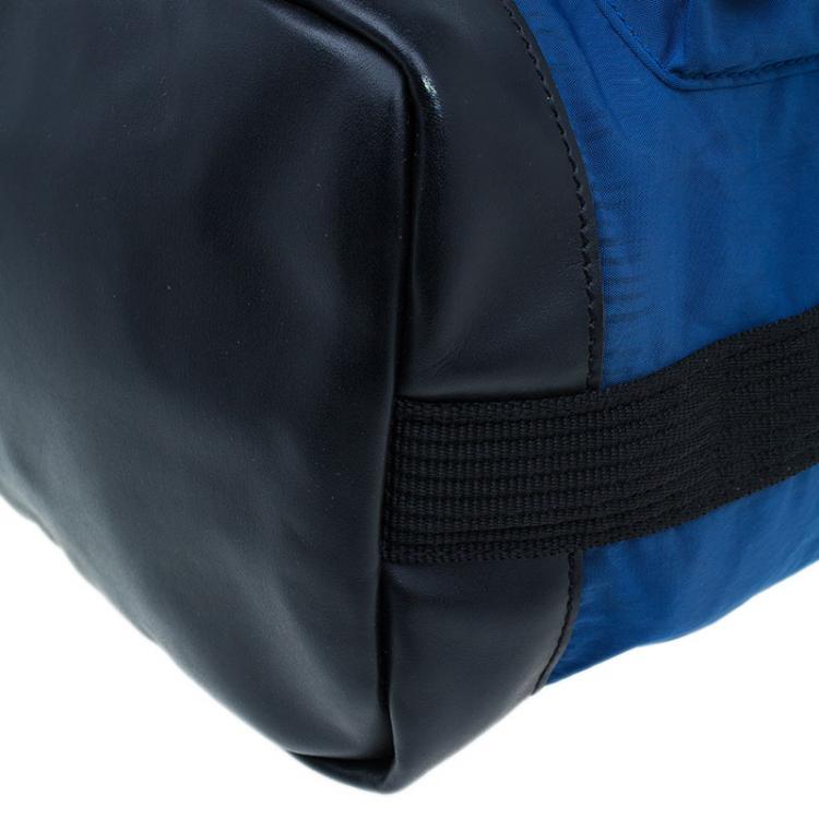 Pre Owned Marc by Marc Jacobs Blue Nylon Double Pocket Messenger Bag