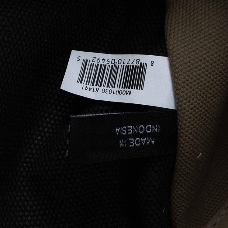 Pre Owned Marc by Marc Jacobs Light Brown Canvas Trimmed Leather Duffel Bag