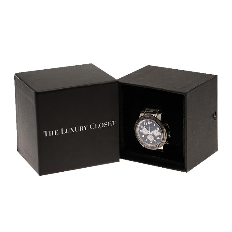 Pre Owned Mauboussin Black Stainless Steel First Day Men's Wristwatch 42MM