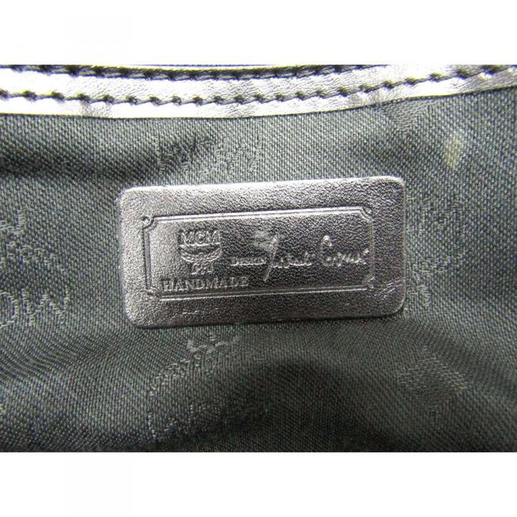 Pre Owned MCM Black Visetos PVC Duffle Bag