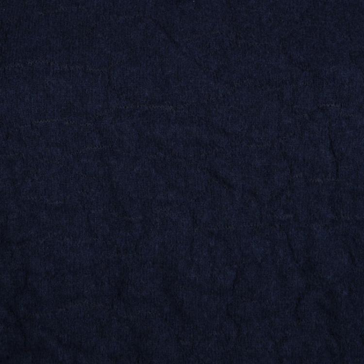 Pre Owned McQ By Alexander McQueen Navy Blue Textured Wool V-Neck Sweater XL