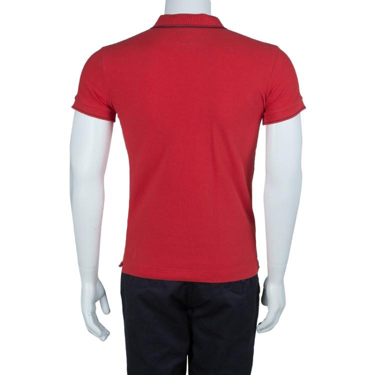 Pre Owned McQ By Alexander McQueen Red Polo T-Shirt S