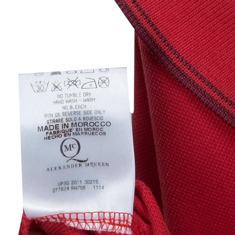 Pre Owned McQ By Alexander McQueen Red Polo T-Shirt S