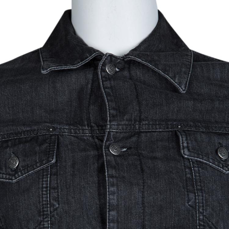 Pre Owned McQ By Alexander McQueen Faded Black Denim Jacket M