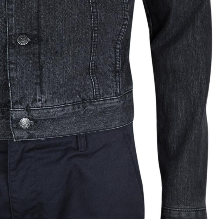Pre Owned McQ By Alexander McQueen Faded Black Denim Jacket M