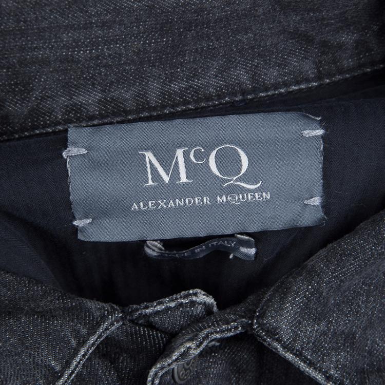 Pre Owned McQ By Alexander McQueen Faded Black Denim Jacket M