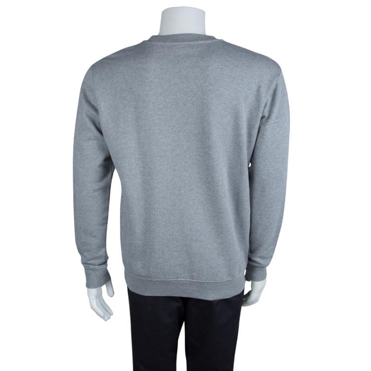 Pre Owned McQ By Alexander McQueen Grey Printed Cotton Sweatshirt L