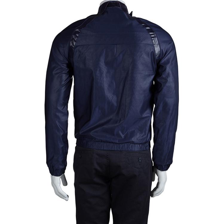Pre Owned McQ By Alexander McQueen Navy Blue Bomber Jacket S
