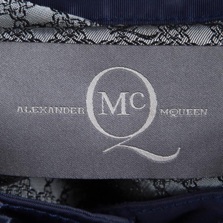 Pre Owned McQ By Alexander McQueen Navy Blue Bomber Jacket S