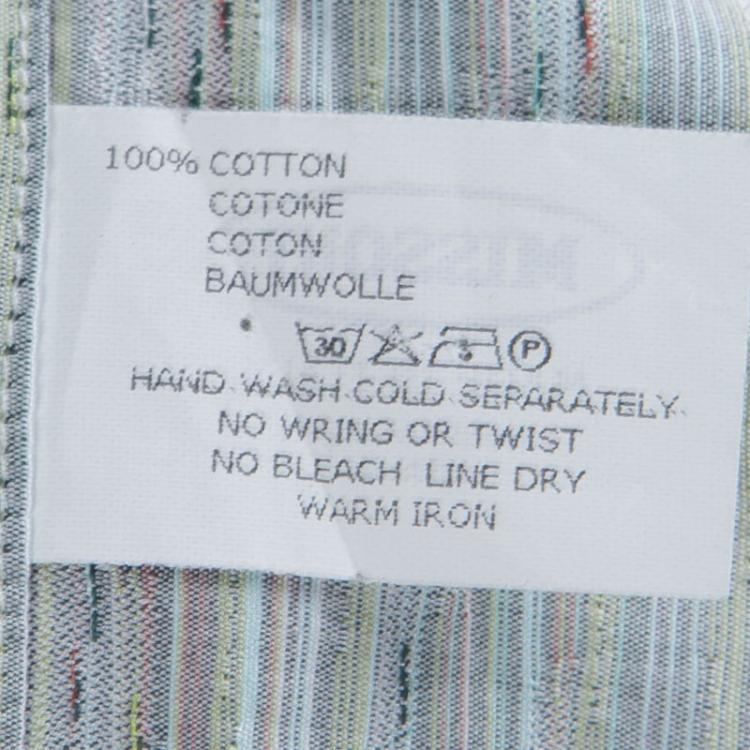 مملوكة مسبقًا Missoni Multicolor Printed Short Sleeve Button Front Cotton Shirt XL
