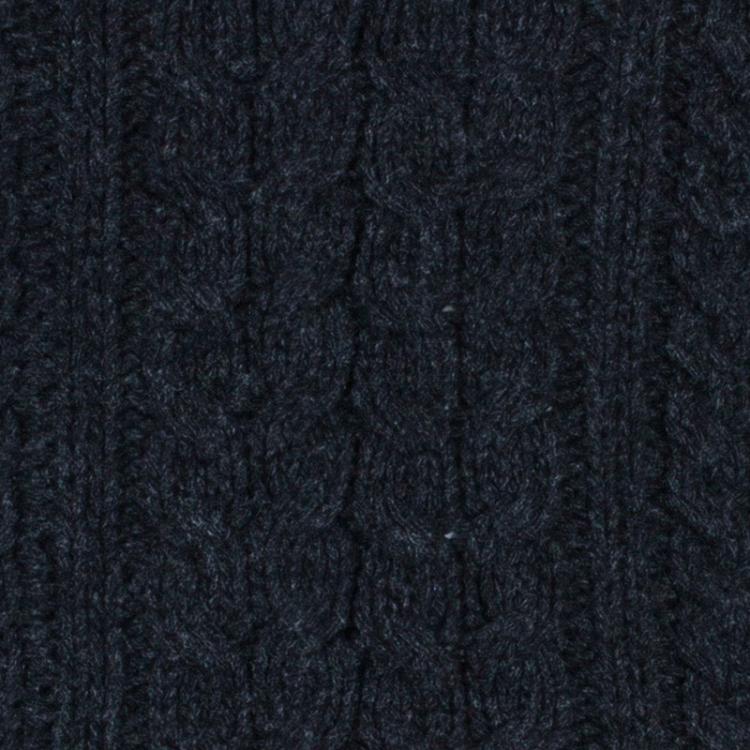مملوكة مسبقًا Moncler Men's Grey Turtleneck Cable-knit Pullover M