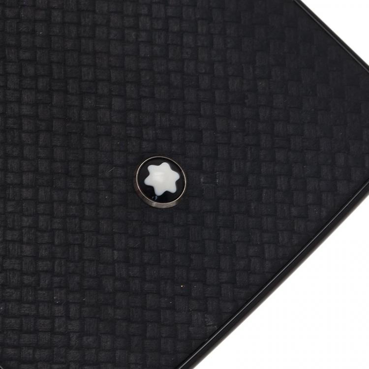 Pre Owned Montblanc Black Leather Miesterstuck S6 Edge Phone Case