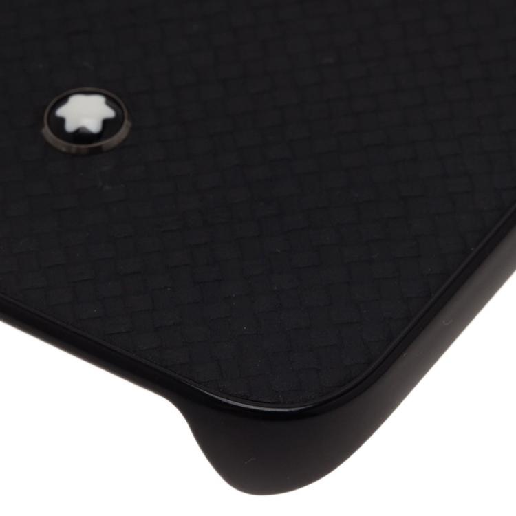 Pre Owned Montblanc Black Leather Miesterstuck S6 Edge Phone Case