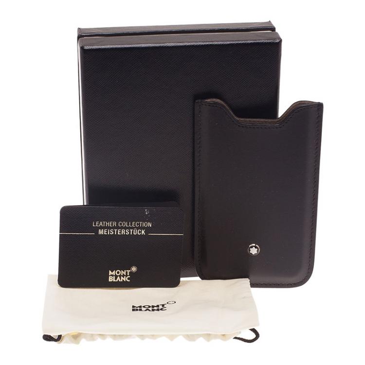 مملوكة مسبقًا Montblanc Black Leather Meisterstuck iPhone 4/4S Case