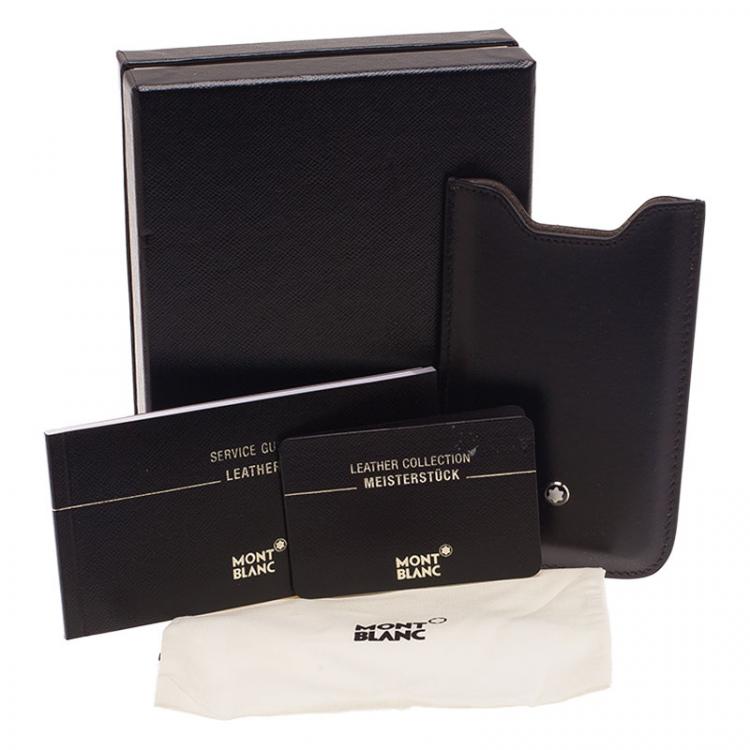 Pre Owned Montblanc Black Leather Meisterstuck iPhone 4/4S Case
