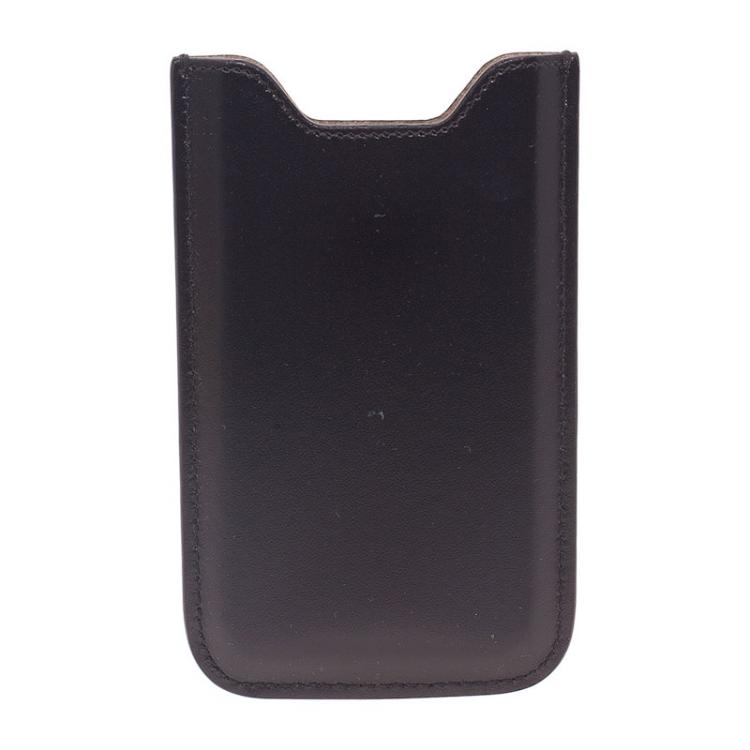 Pre Owned Montblanc Black Leather Meisterstuck iPhone 4/4S Case