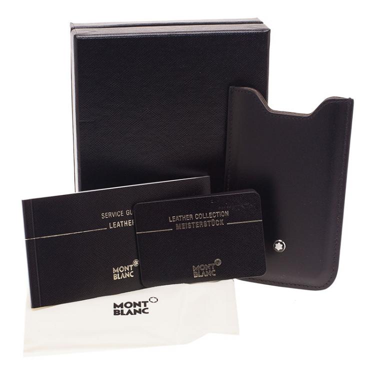 Pre Owned Montblanc Black Leather Meisterstuck iPhone 4/4S Case