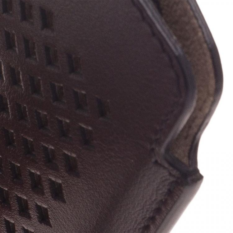 Pre Owned Montblanc Black Perforated Leather Meisterstuck iPhone 4/4S Case