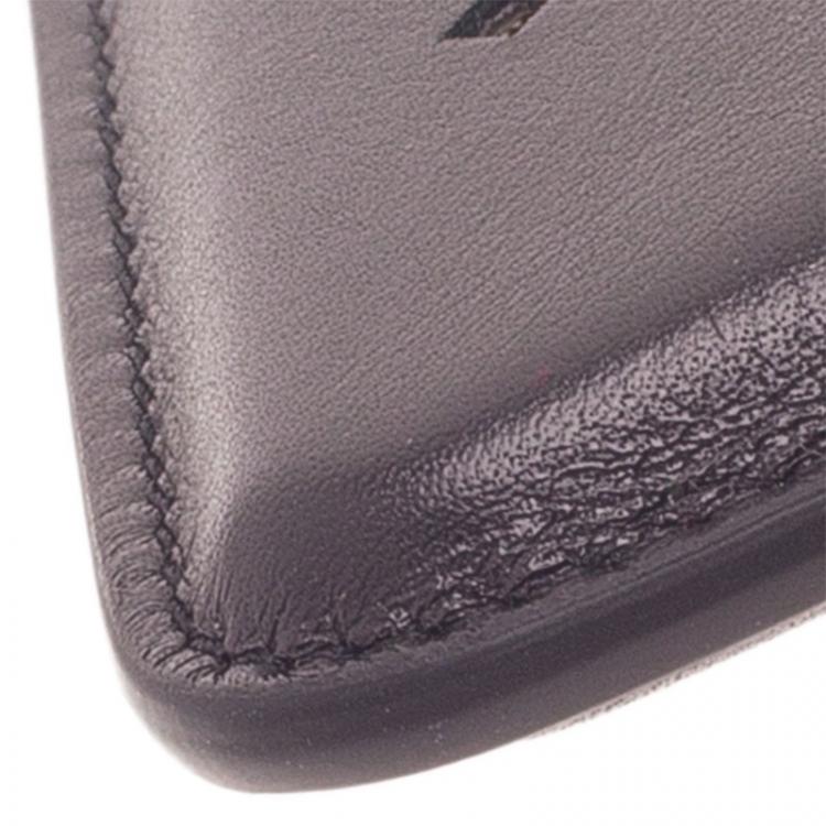 Pre Owned Montblanc Black Perforated Leather Meisterstuck iPhone 4/4S Case
