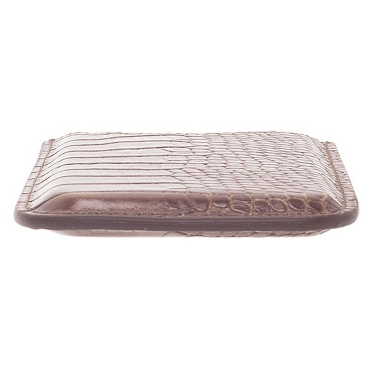Pre Owned Montblanc Brown Croc Embossed Leather Meisterstuck iPhone 4/4S Case 