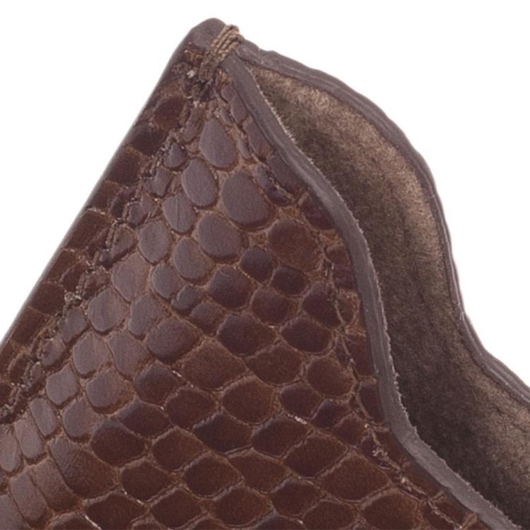 Pre Owned Montblanc Brown Croc Embossed Leather Meisterstuck iPhone 4/4S Case 